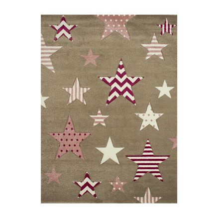 CHILDREN'S CARPET KIDS 1360A BEIGE PINK