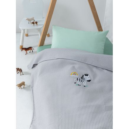 Κουβέρτα Πικέ Κούνιας Baby Blankets 100x150 CANDY/2 GREY
