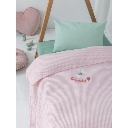 Κουβέρτα Πικέ Κούνιας Baby Blankets 100x150 CANDY/2 PINK