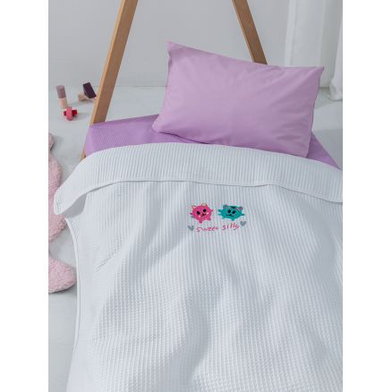 Κουβέρτα Πικέ Αγκαλιάς Baby Blankets 80x110 CANDY/2 WHITE