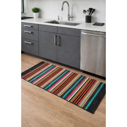 Χαλάκι  βαμβακερό/chenille 65x160cm 02 Black