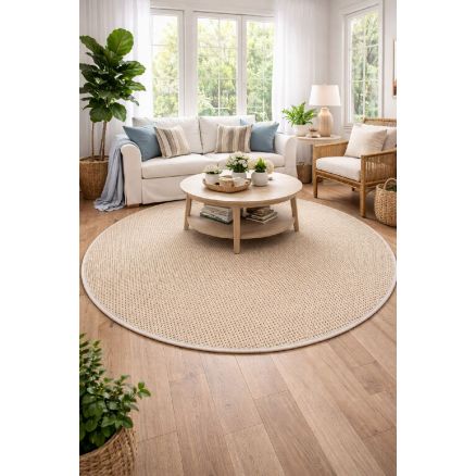 PSATHA SYNTHETIC SISAL RICARDI LIGHT BEIGE ROUND