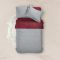 QUILT CASE SUPER DOUBLE BOREA SOLID LINE BORDEAUX MOUSE 220X240cm